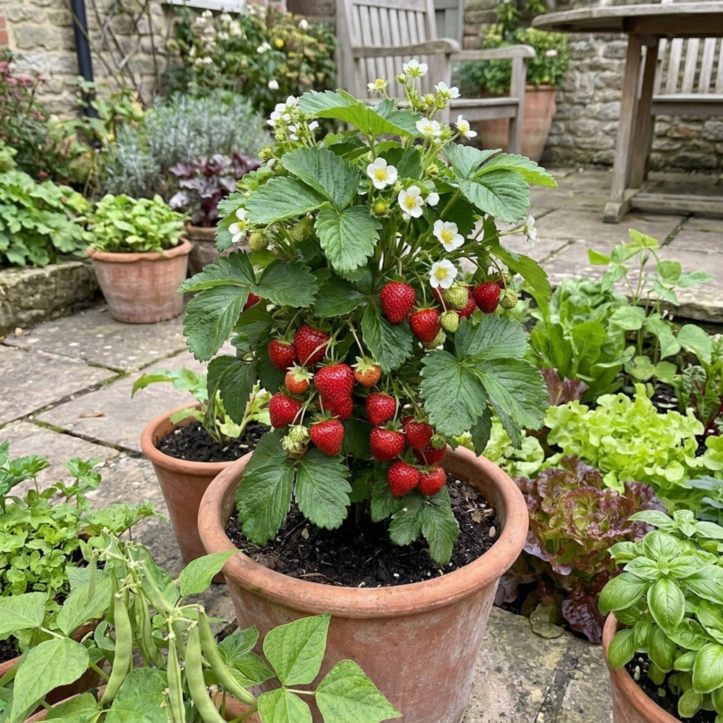 Strawberry ‘Delizz’ — Perennial Fruit Plant, 1L Pot (Set of 3 or 6)