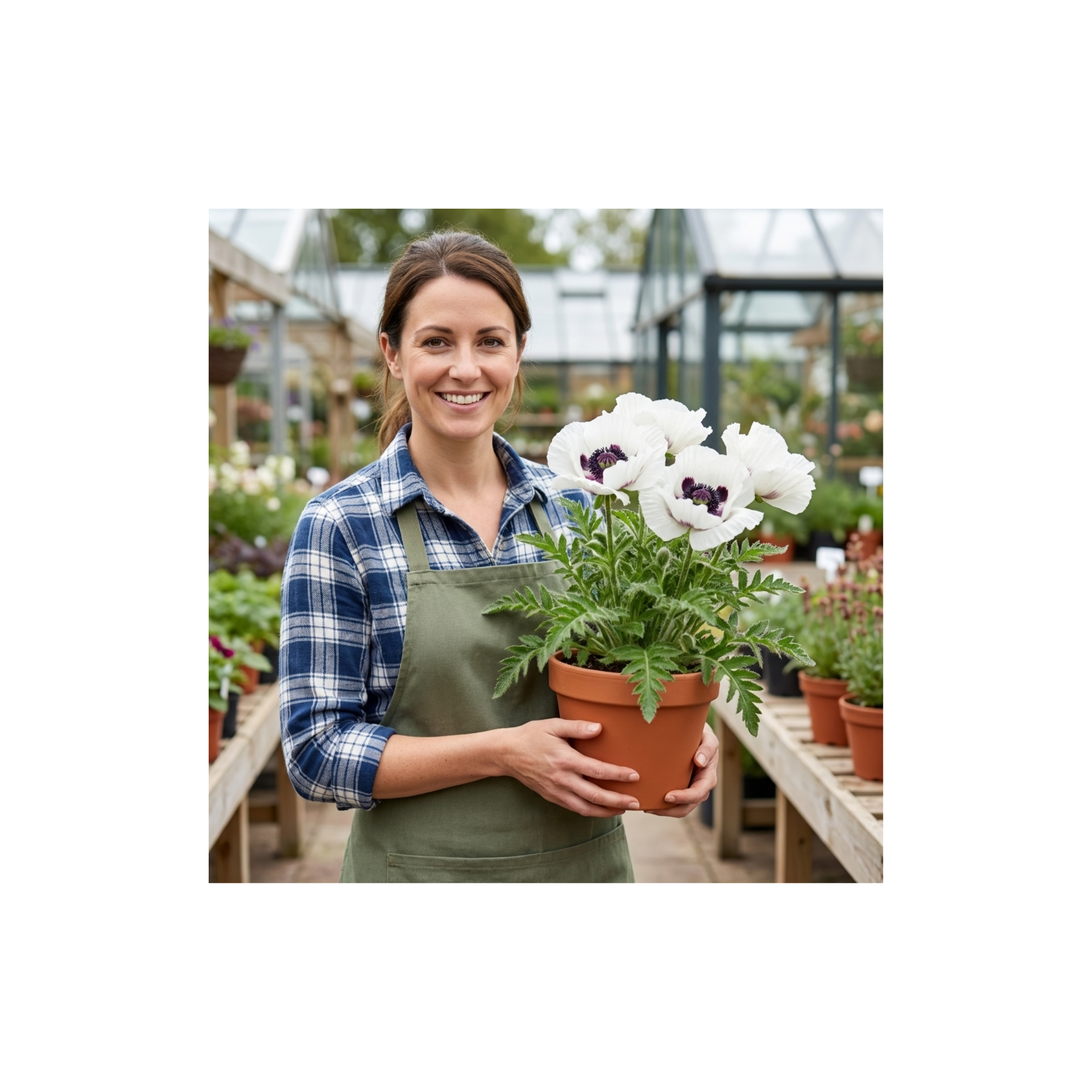 Papaver ‘Orientale Royal Wedding’ — Hardy Perennial, Bee-Friendly, 1L Pot