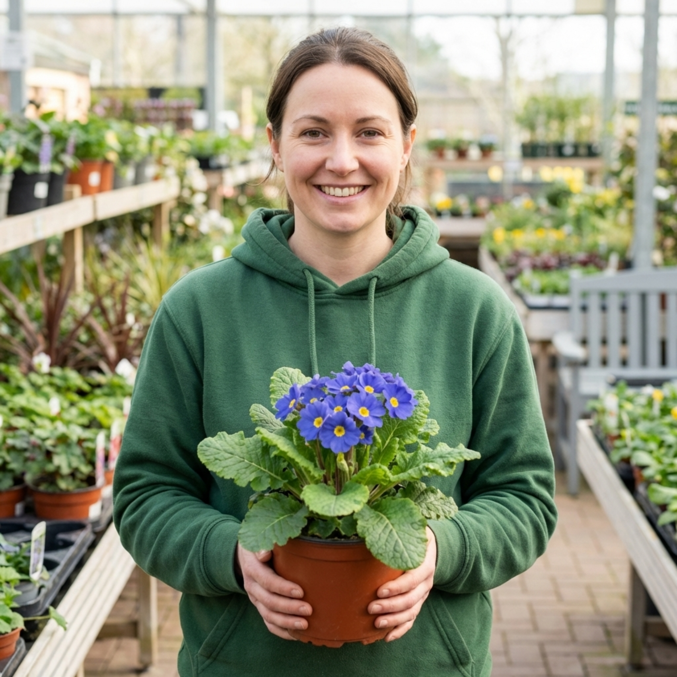 Primula ‘Oakleaf Blue’ — Hardy Perennial, Bee-Friendly, 2L Pot