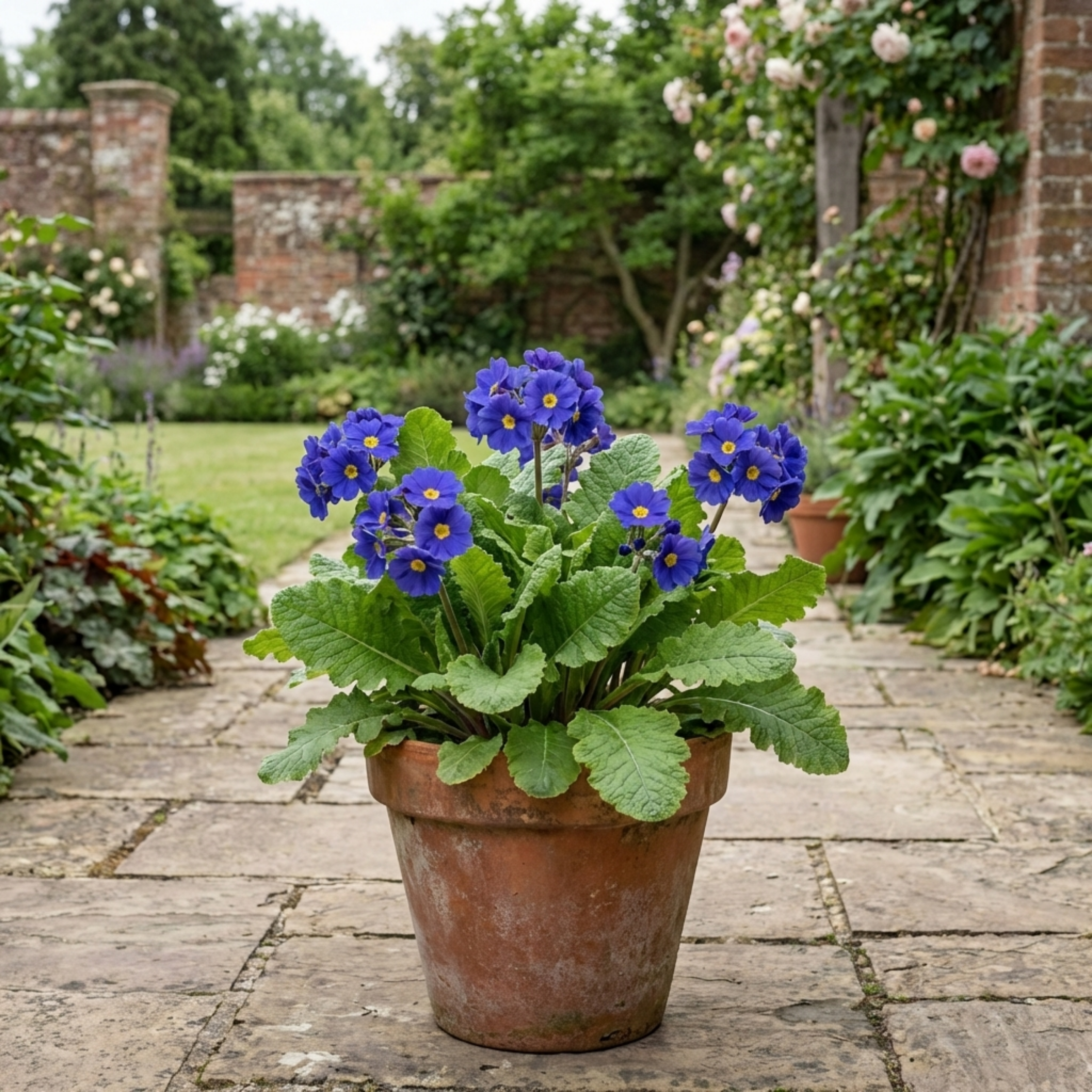Primula ‘Oakleaf Blue’ — Hardy Perennial, Bee-Friendly, 2L Pot