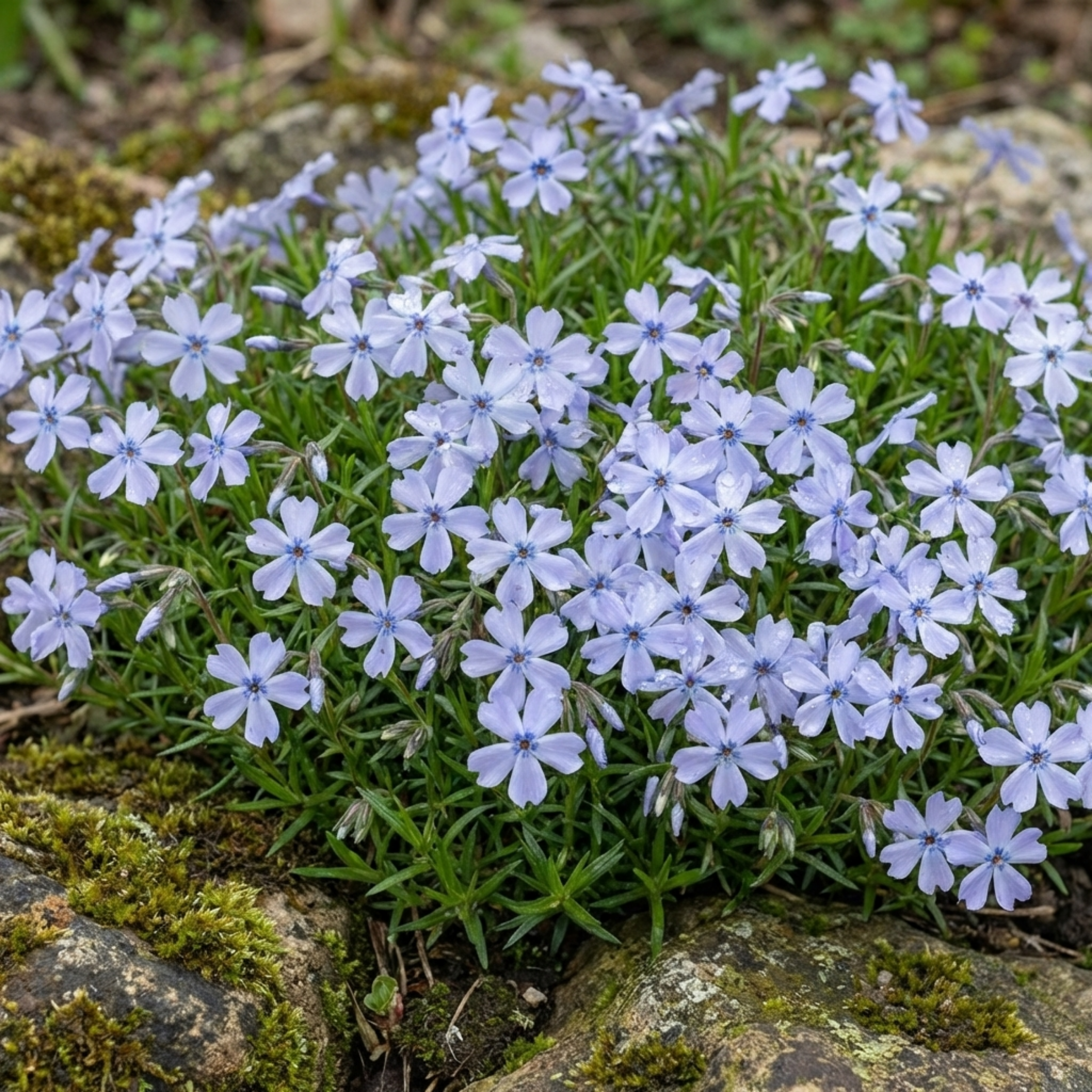 Phlox ‘Emerald Cushion Blue Alpine’ — Hardy Evergreen Perennial, Bee-Friendly, 1L Pot (Set of 3 or 6)