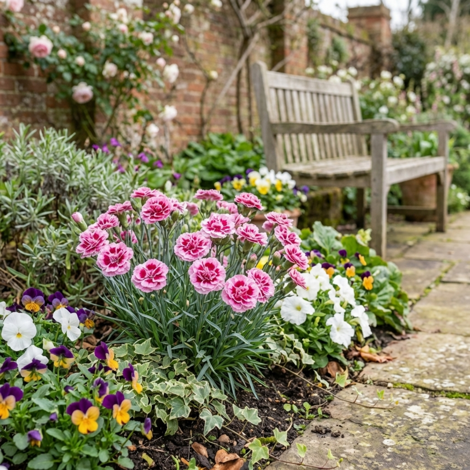 Dianthus ‘Oscar Pink Heart’ — Hardy Perennial, Bee-Friendly, 10.5cm Pot (Set of 3 or 6)