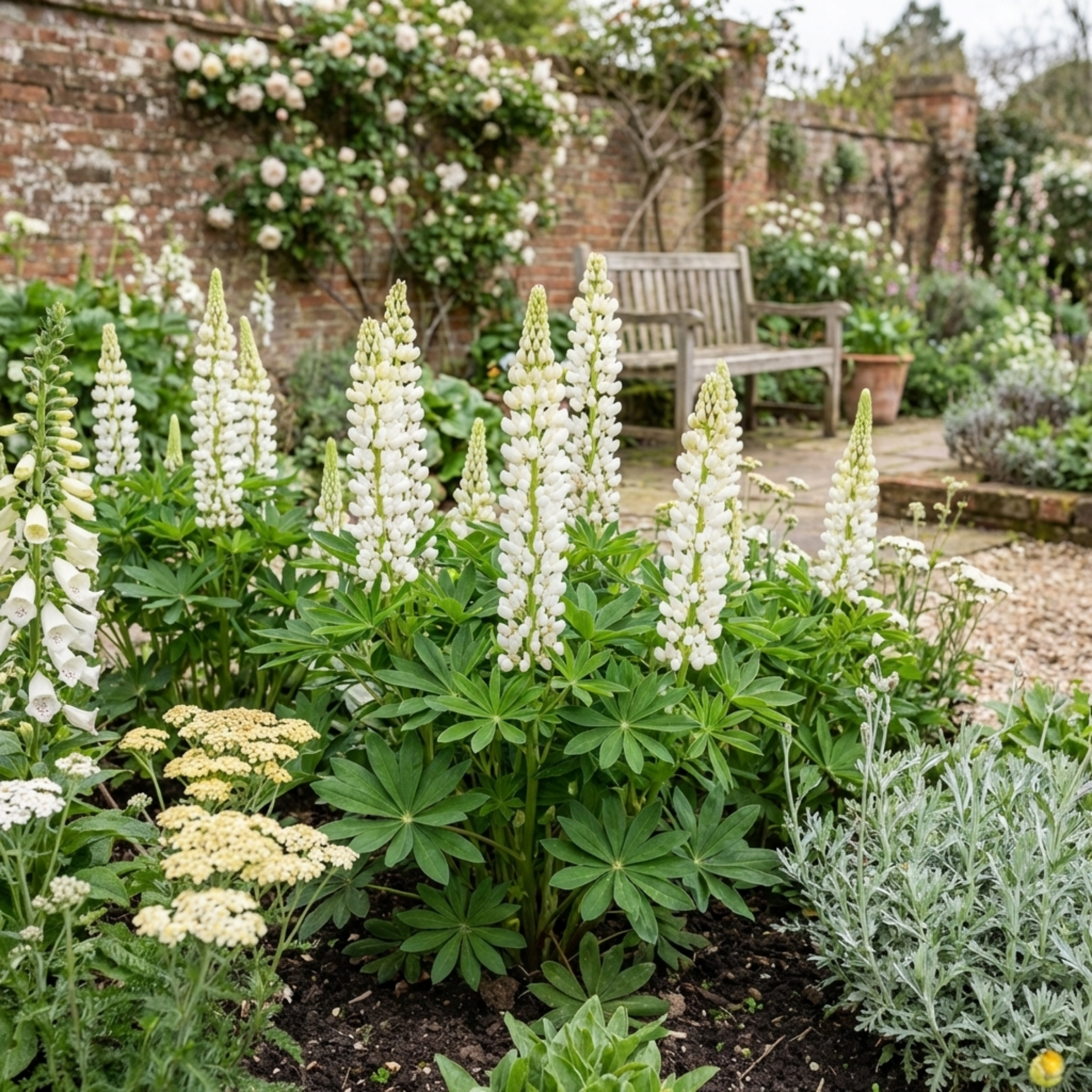 Lupin ‘Legendary White’ — Herbaceous Perennial, Bee-Friendly, 1L Pot