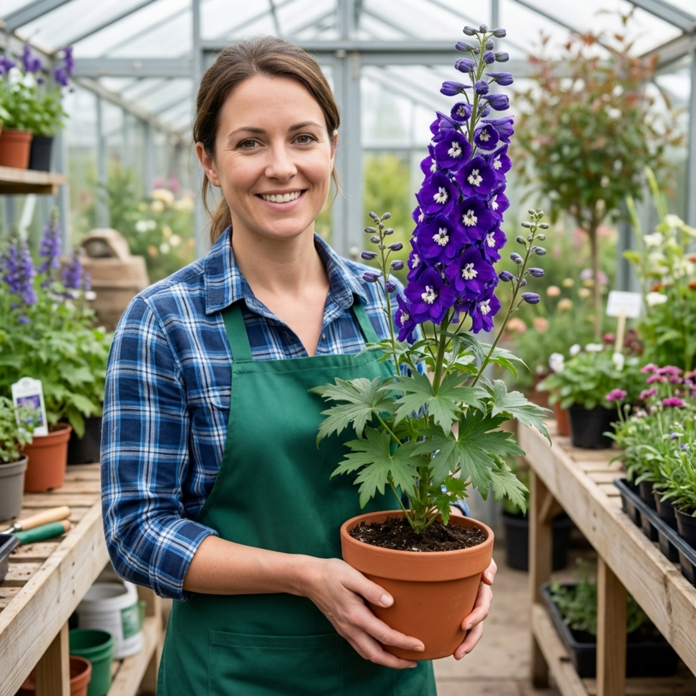 Delphinium ‘Pacific Giants King Arthur’ — Hardy Perennial, Bee-Friendly, 1L Pot (Set of 3 or 6)