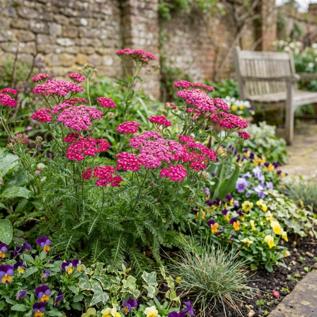 Achillea ‘Millefolium Cerise Queen’ — Hardy Perennial, Bee-Friendly, 1L Pot (Set of 3 or 6)