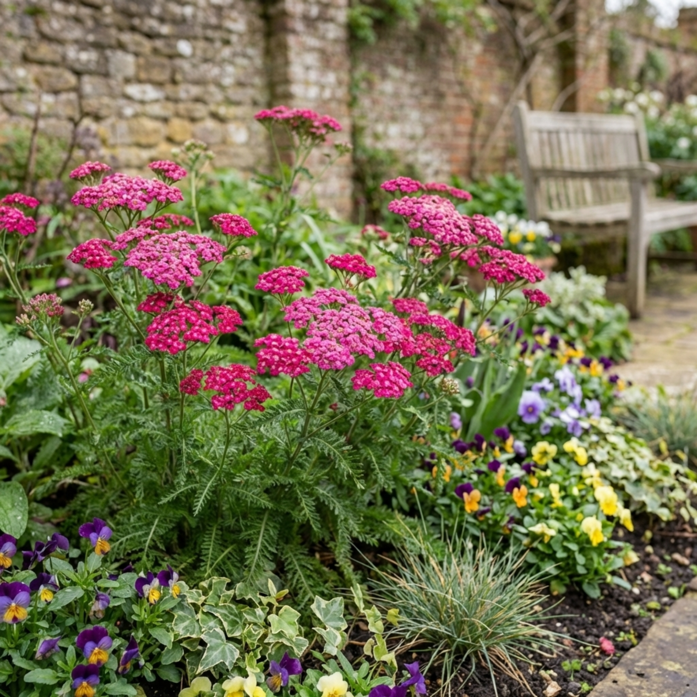 Achillea ‘Millefolium Cerise Queen’ — Hardy Perennial, Bee-Friendly, 1L Pot (Set of 3 or 6)