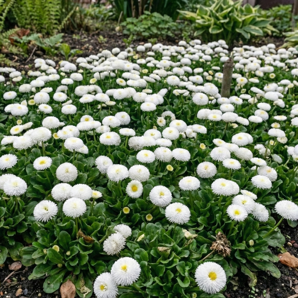 Bellis ‘Habanera White’ — Hardy Perennial, 1L Pot