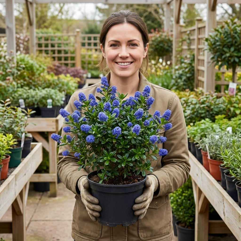 Ceanothus ‘Concha’ — Evergreen Shrub, Bee-Friendly, 3L Pot