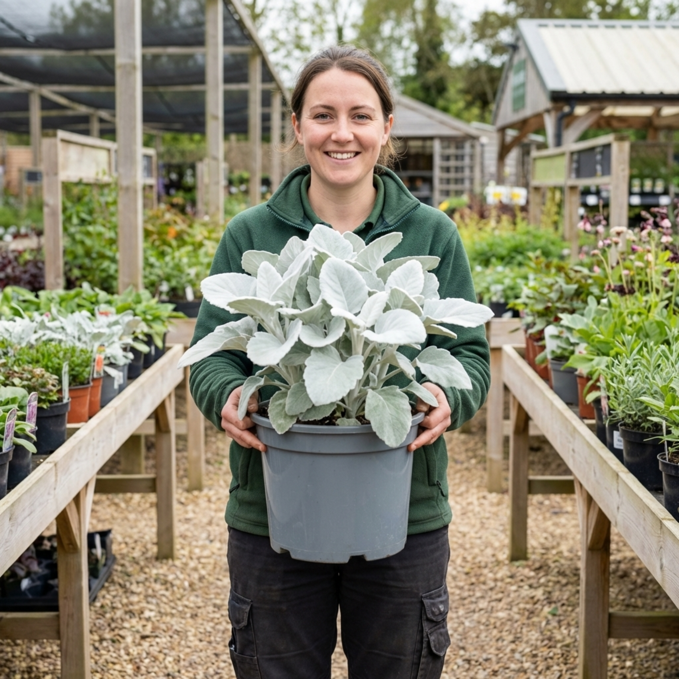 Senecio ‘Angel Wings Silver Leaf’ — Evergreen Perennial, 23cm Pot