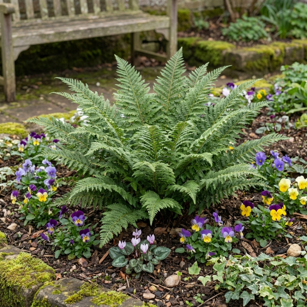 Soft ‘Shield’ — Evergreen Perennial Fern, 1L Pot (Set of 3 or 6)