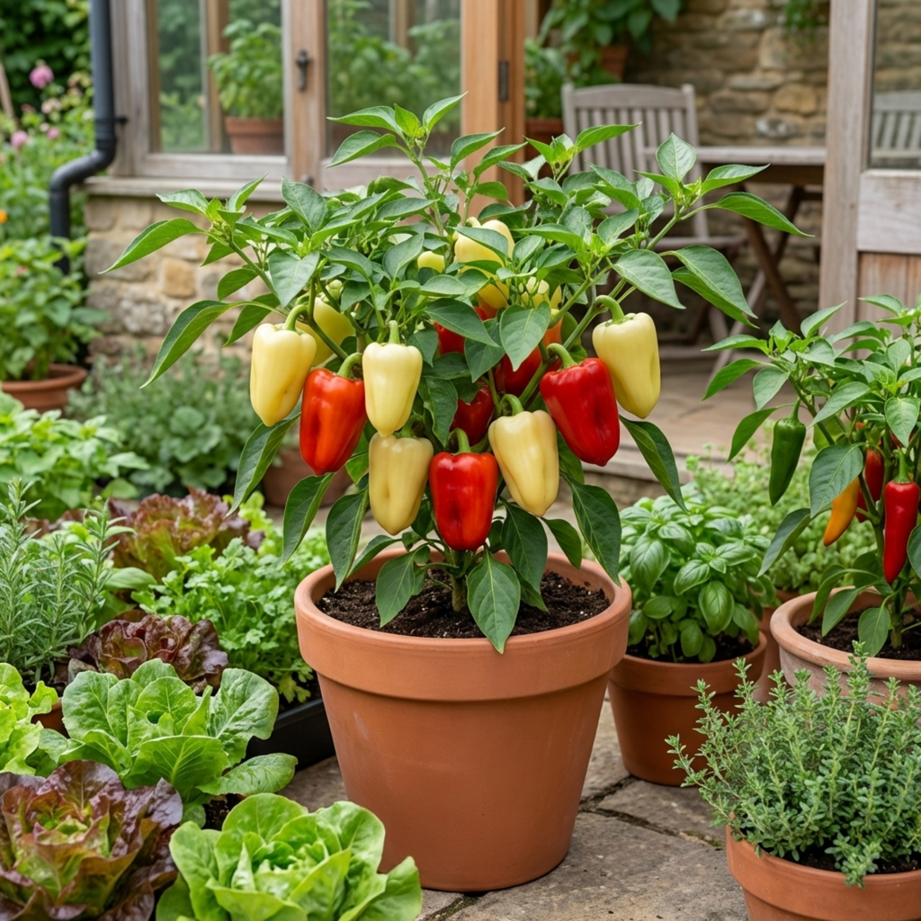 Sweet Pepper 'Liberty Belle' — Edible Annual, 10.5cm Pot (Set of 3 or 6)