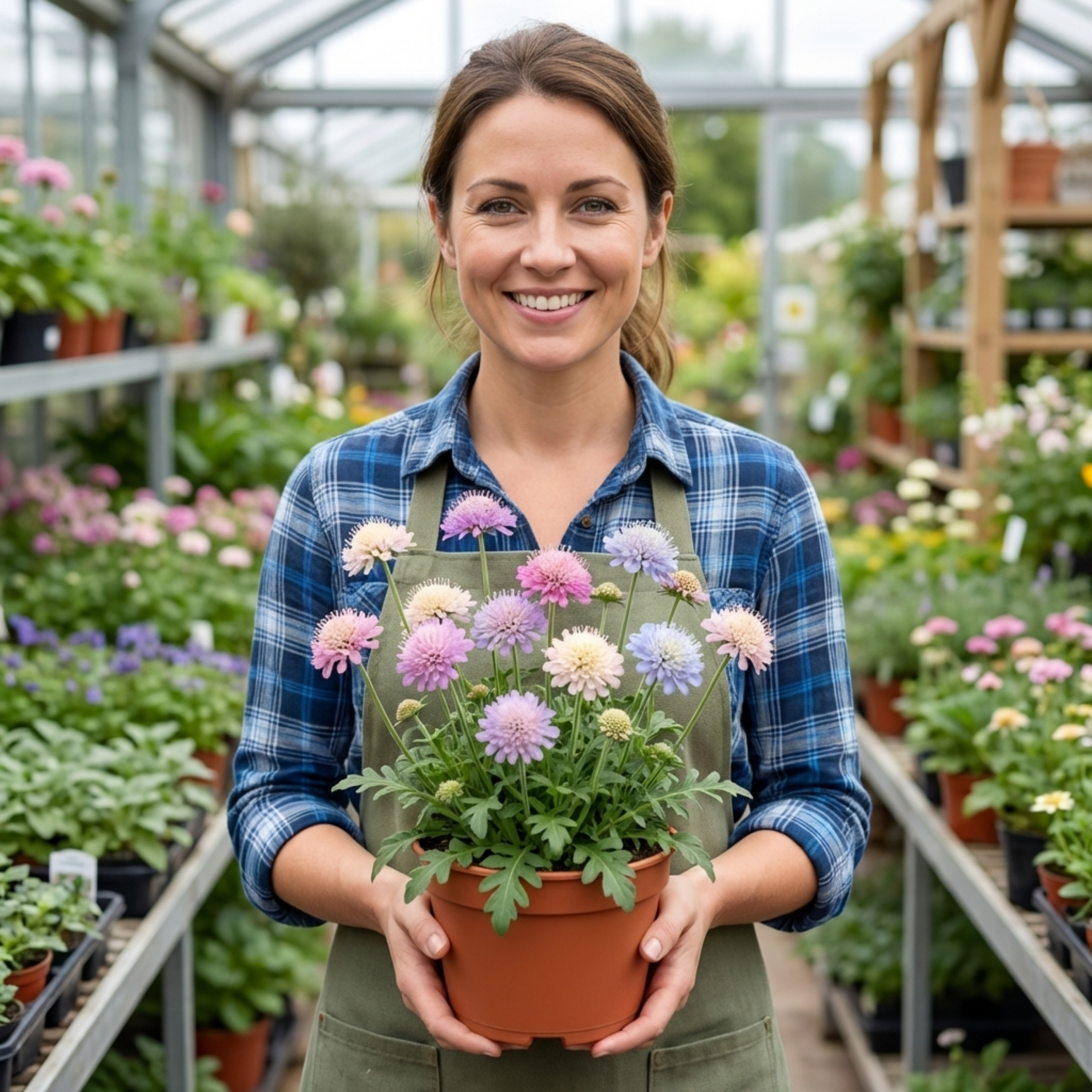 Knautia ‘Melton Pastels’ — Hardy Herbaceous Perennial, Bee-Friendly, 1L Pot (Set of 3 or 6)