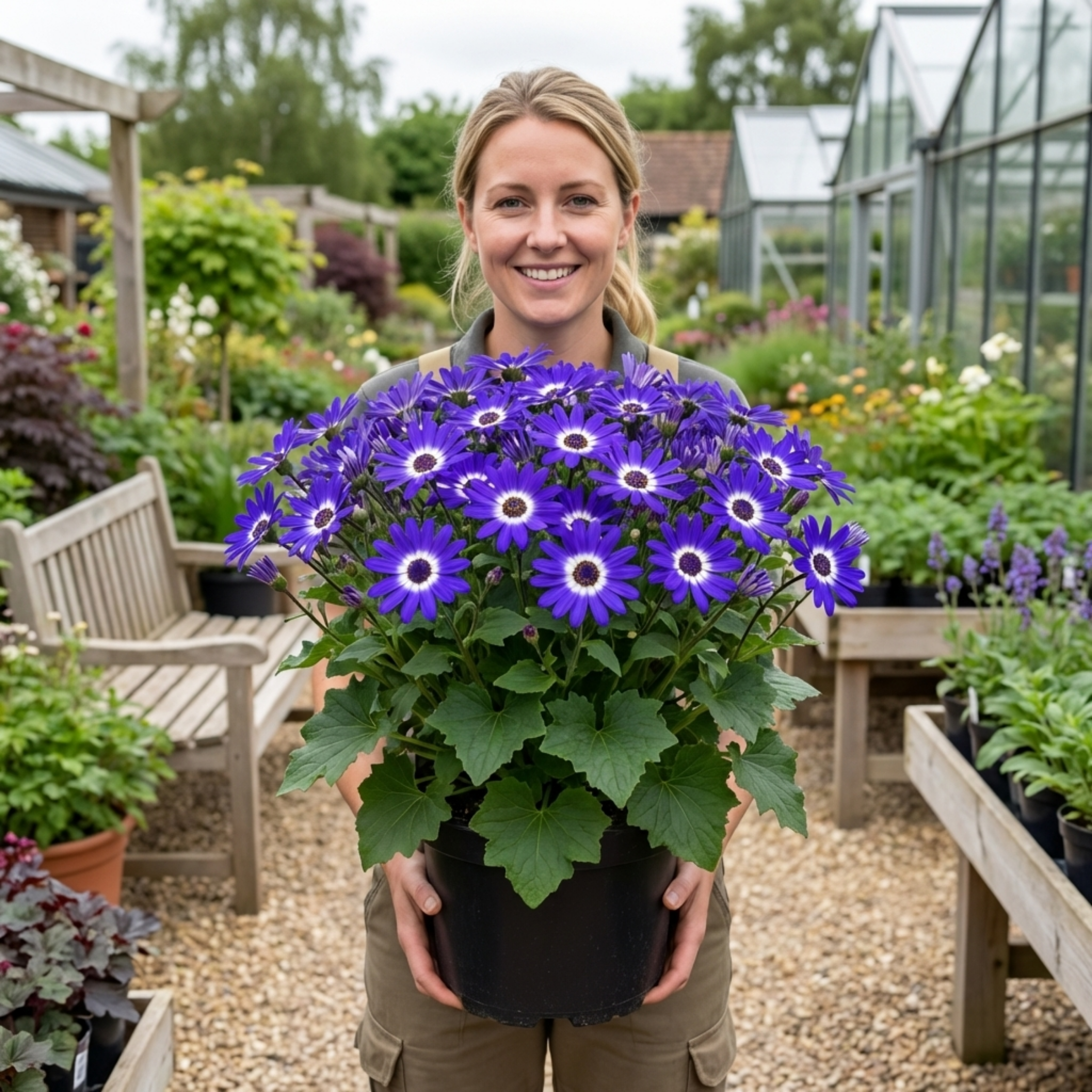 Senetti ‘Violet Pericallis’ — Bedding Plant, Bee-Friendly, 6.5L Pot