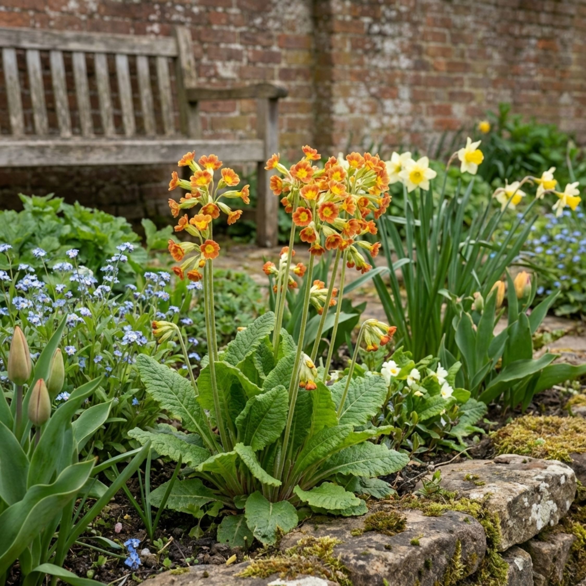 Primula veris 'Orange with Yellow' — Cowslip, Hardy Perennial, Bee-Friendly, 11cm Pot (Set of 3 or 6)