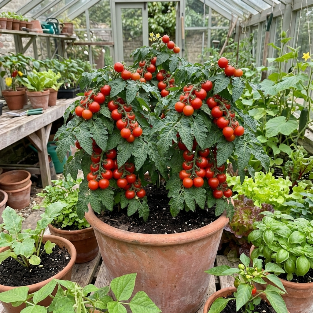 Tomato ‘Totem’ — Half-hardy Annual (determinate Bush Tomato), 1L Pot (Set of 3 or 6)