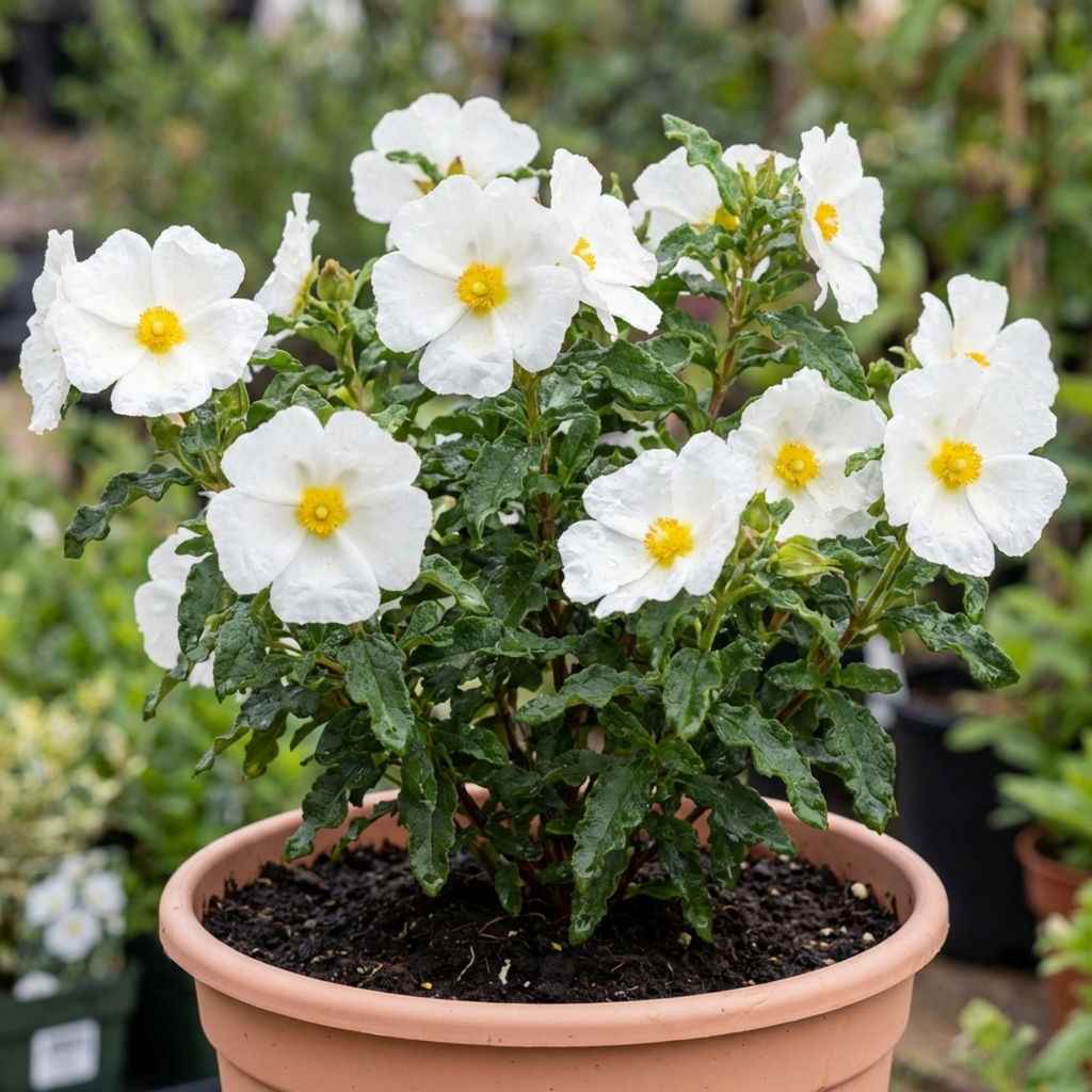 Cistus ‘Thrive Rock Rose’ — Hardy Evergreen Shrub, Bee-Friendly, 3L Pot