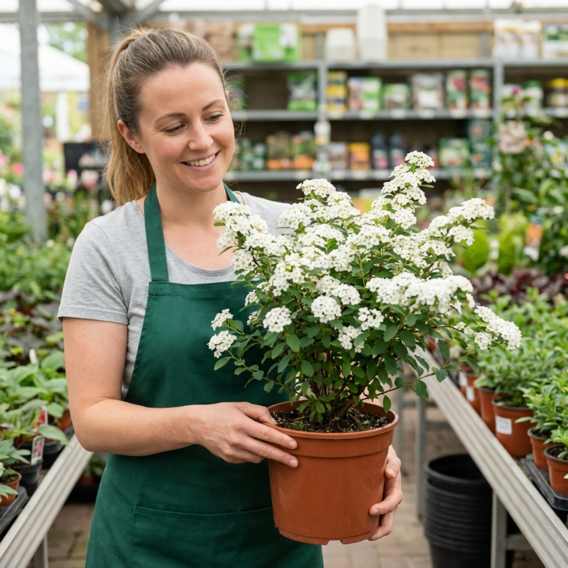 Spiraea ‘Snowmound’ — Deciduous Shrub, Bee-Friendly, 2L Pot
