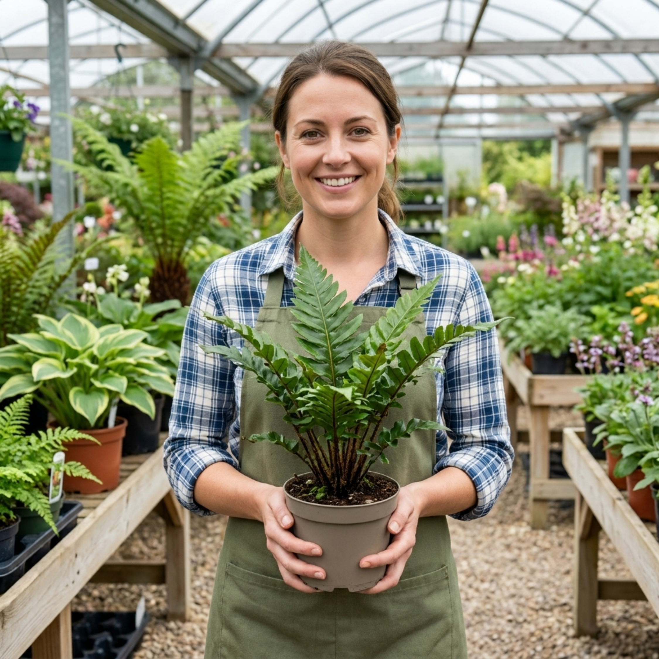 Dryopteris atrata — Shield Fern, Hardy Evergreen, 1L Pot (Set of 6)