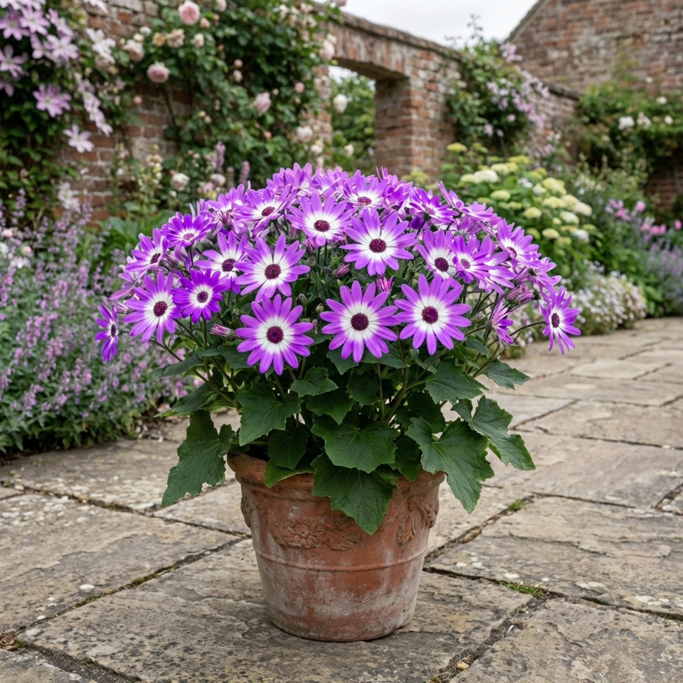 Senetti ‘Violet Bicolour Pericallis’ — Bedding Plant, Bee-Friendly, 6.5L Pot