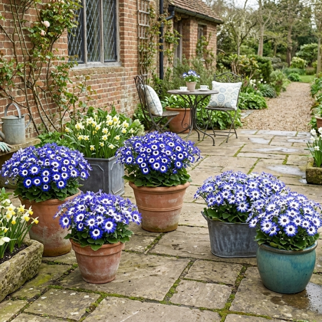 Senetti 'Blue Bicolour' — Bedding Plant, Bee-Friendly, 2L Pot