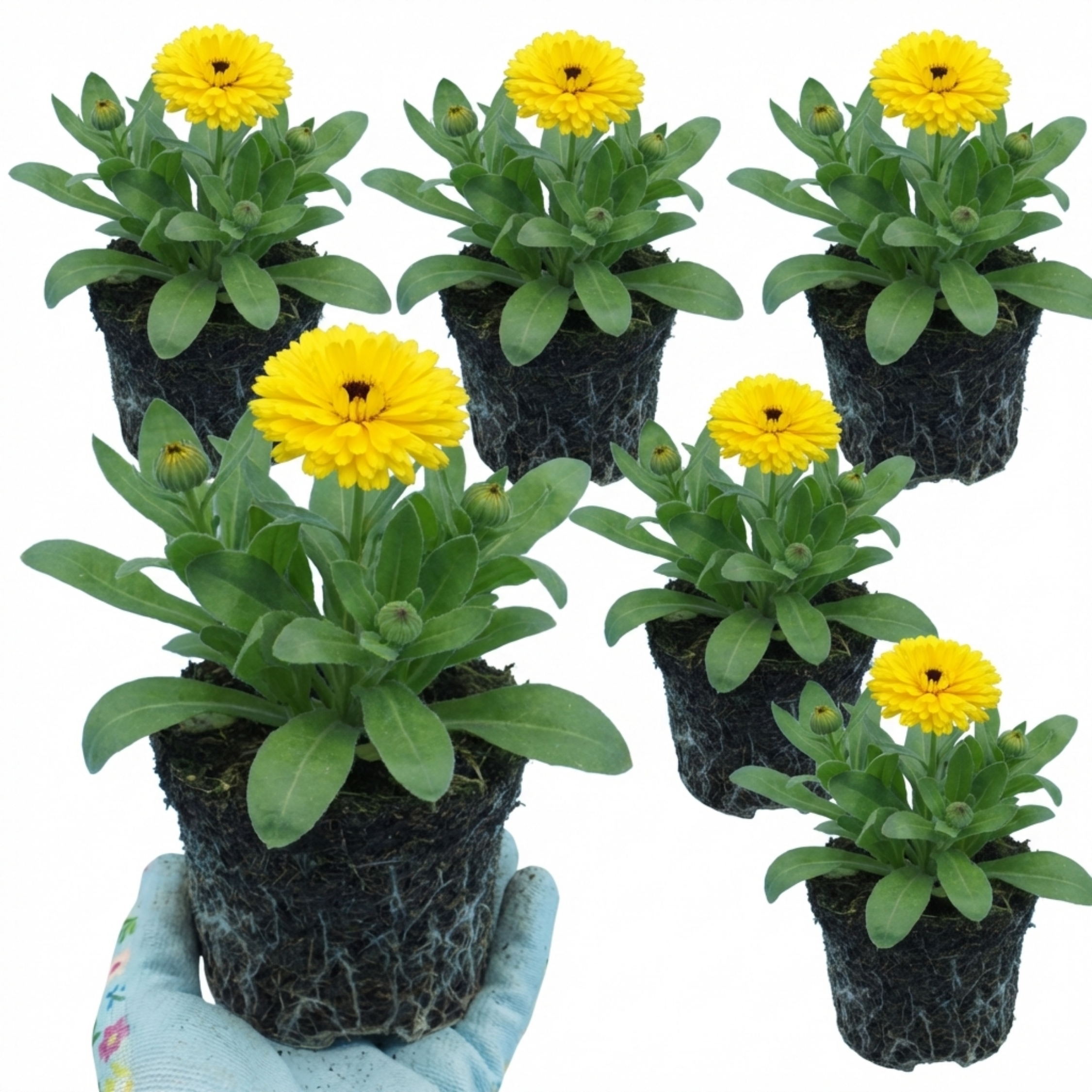 Calendula ‘Fiesta Yellow’ — Hardy Perennial, 1L Pot (Set of 3 or 6)