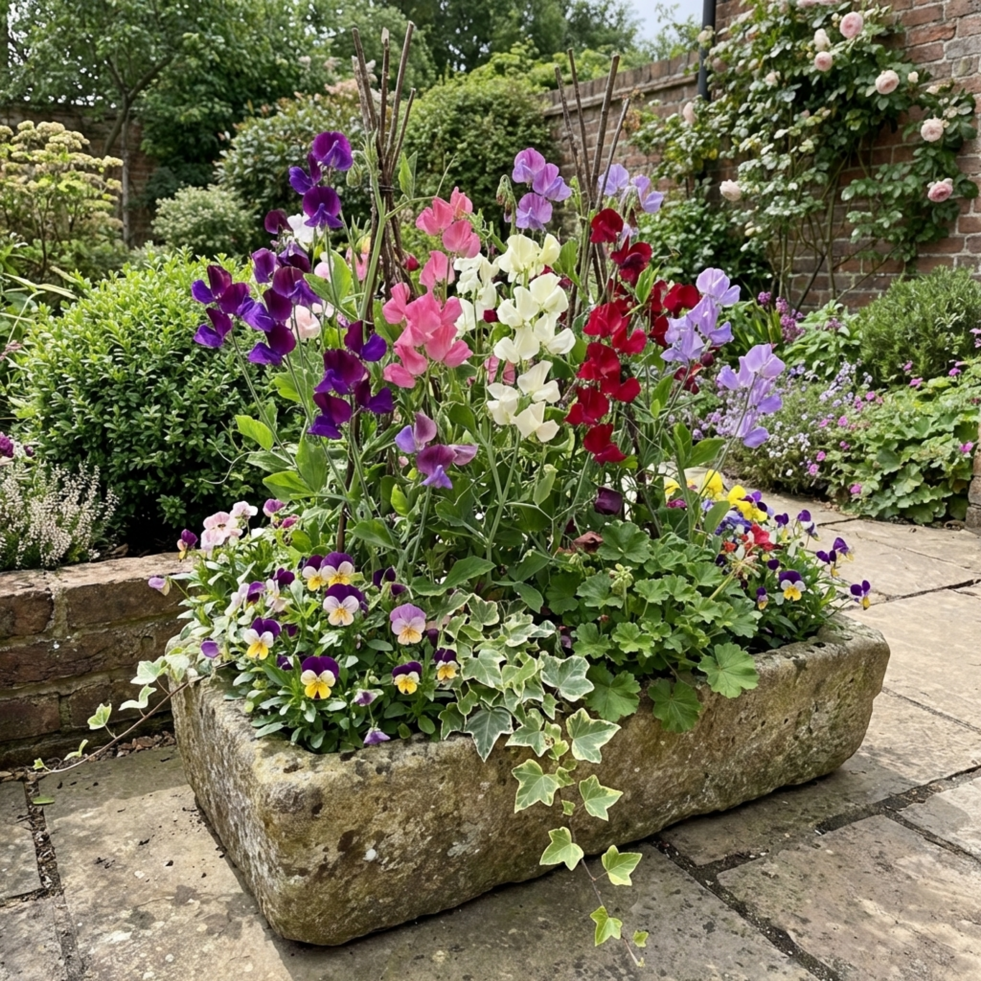 Lathyrus ‘Mammoth’ — Hardy Annual Climber, Bee-Friendly, 10.5cm Pot (Set of 3 or 6)
