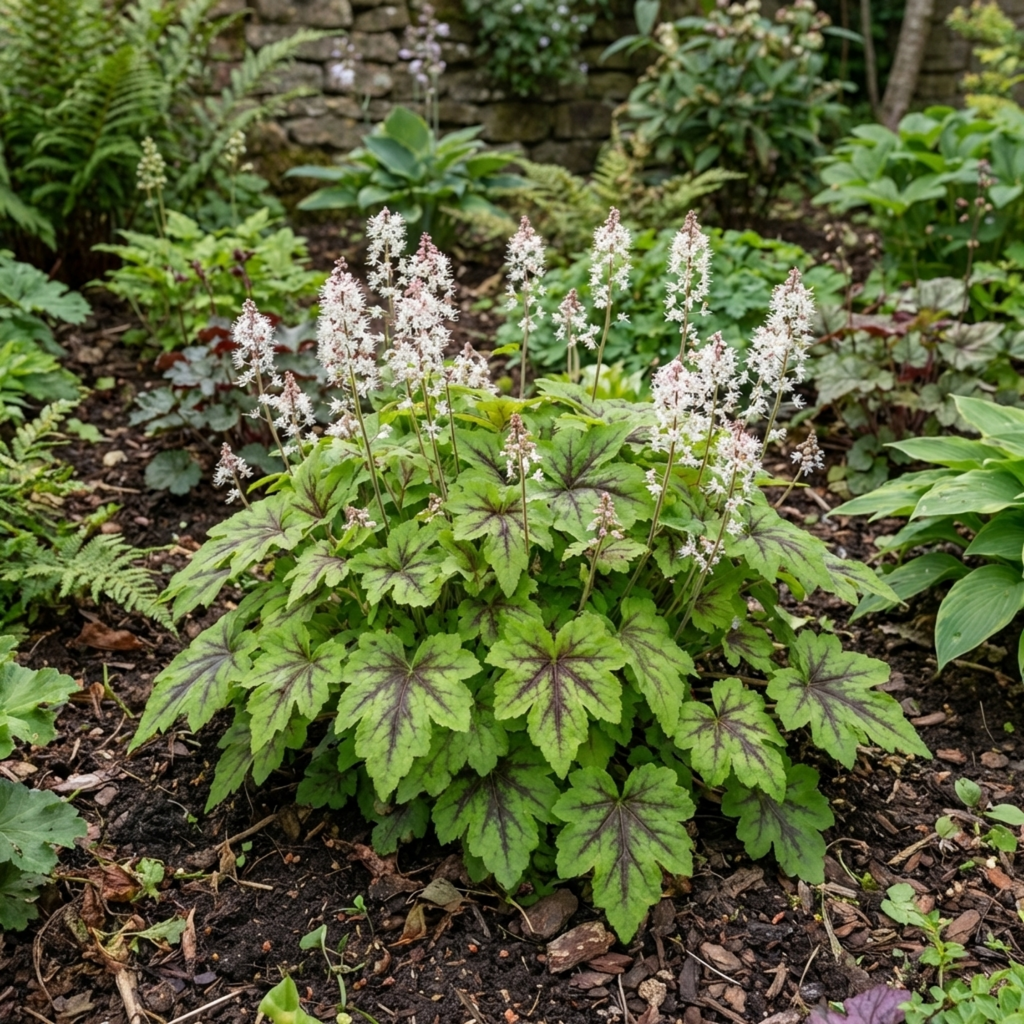 Tiarella ‘Angel Wings’ — Hardy Semi-Evergreen Perennial, Bee-Friendly, 2L Pot
