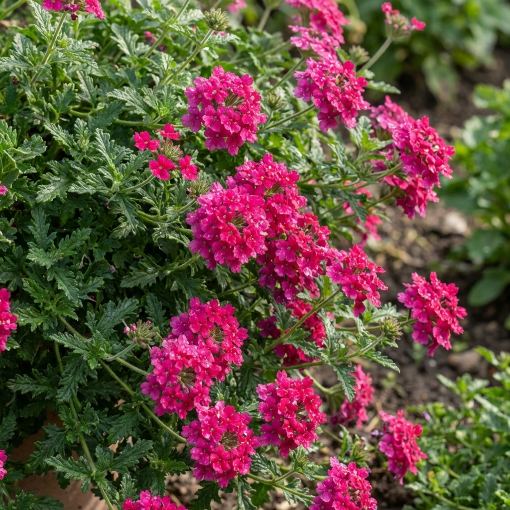 Verbena ‘Magelana Hot Rose’ — Half-hardy Annual (grown As Seasonal Bedding), Bee-Friendly, 10.5cm Pot (Set of 3 or 6)