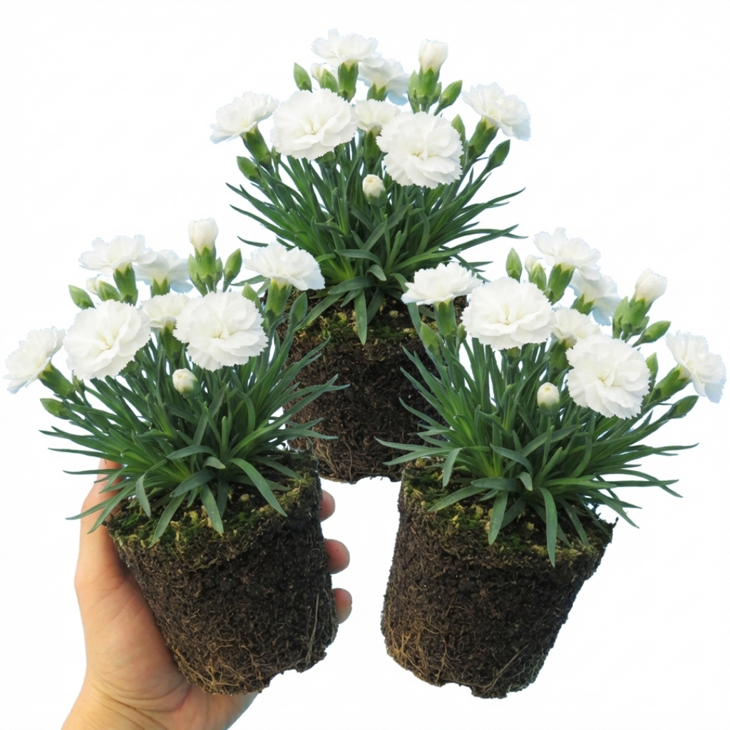 Dianthus ‘Oscar White’ — Hardy Perennial, 10.5cm Pot (Set of 3 or 6)