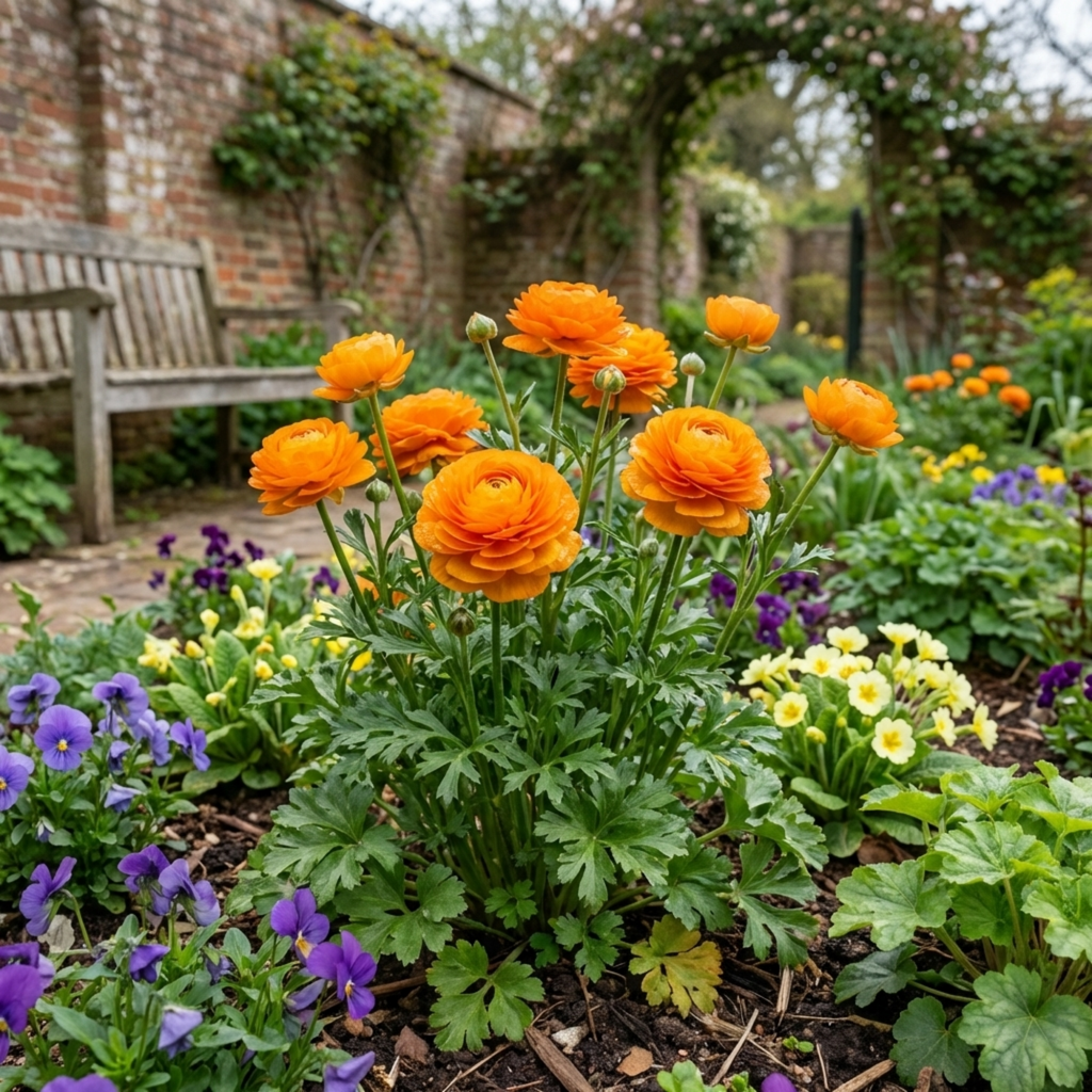 Ranunculus 'Vortex Orange' — Hardy Perennial, 10.5cm Pot (Set of 3 or 6)