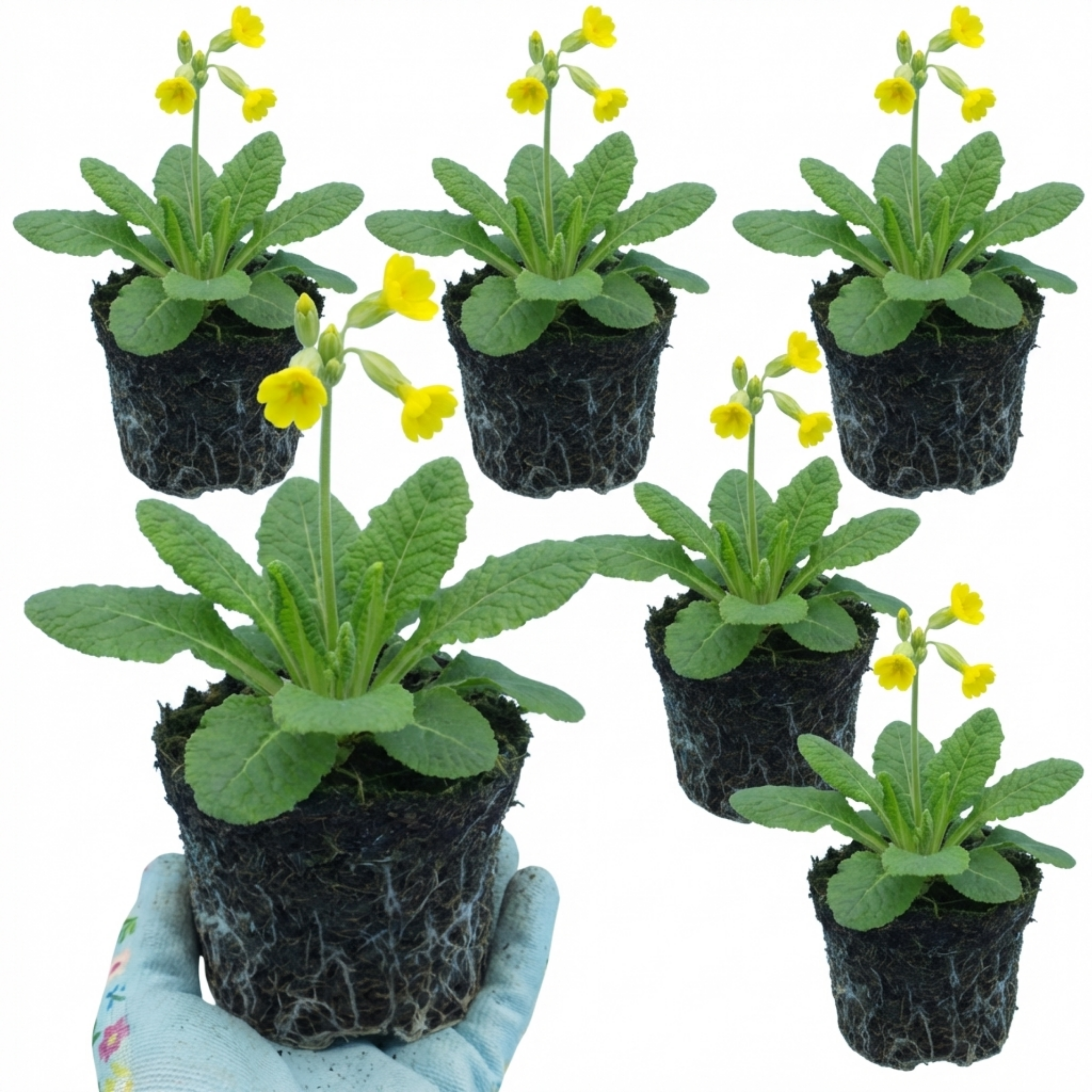 Primula veris 'Pure Yellow' — Cowslip, Hardy Perennial, Bee-Friendly, 1L Pot (Set of 3 or 6)