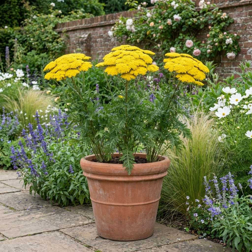 Achillea ‘Cloth of Gold’ — Hardy Herbaceous Perennial, Bee-Friendly, 1L Pot (Set of 3 or 6)