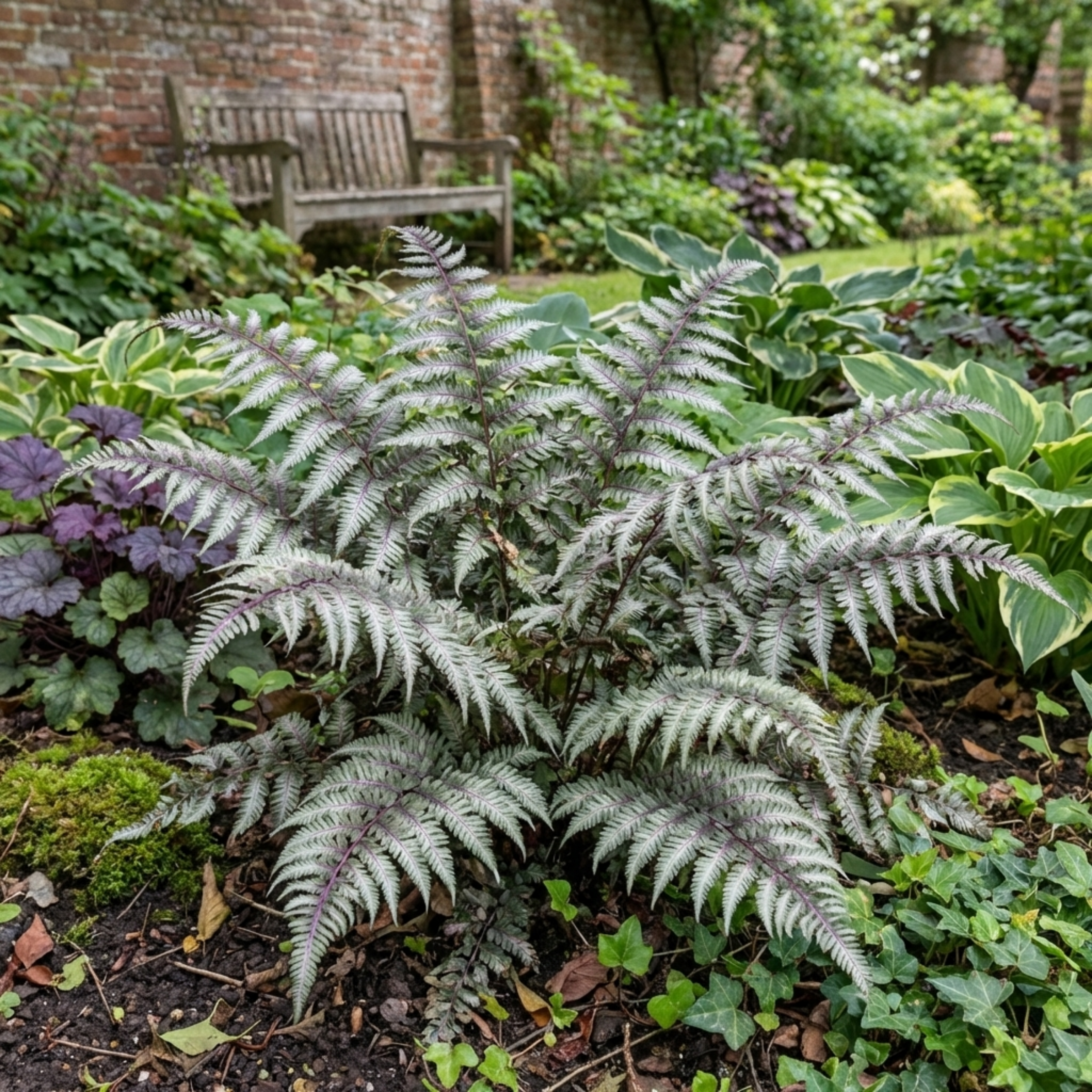 Japanese ‘Painted’ — Hardy Deciduous Perennial Fern, 1L Pot (Set of 3 or 6)