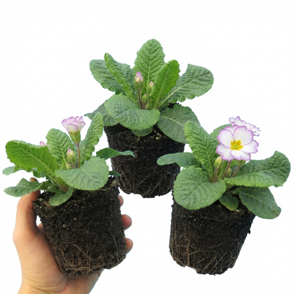 Primula ‘Queen Lilac Picotee’ — Hardy Perennial, Bee-Friendly, 1L Pot (Set of 3 or 6)