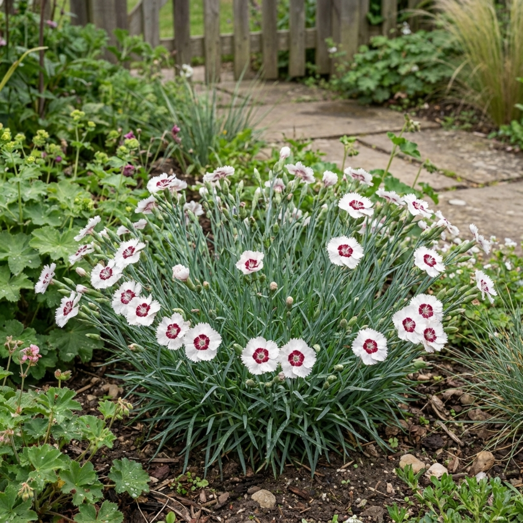 Dianthus ‘Coconut Sundae’ — Hardy Evergreen Perennial, Bee-Friendly, 2L Pot