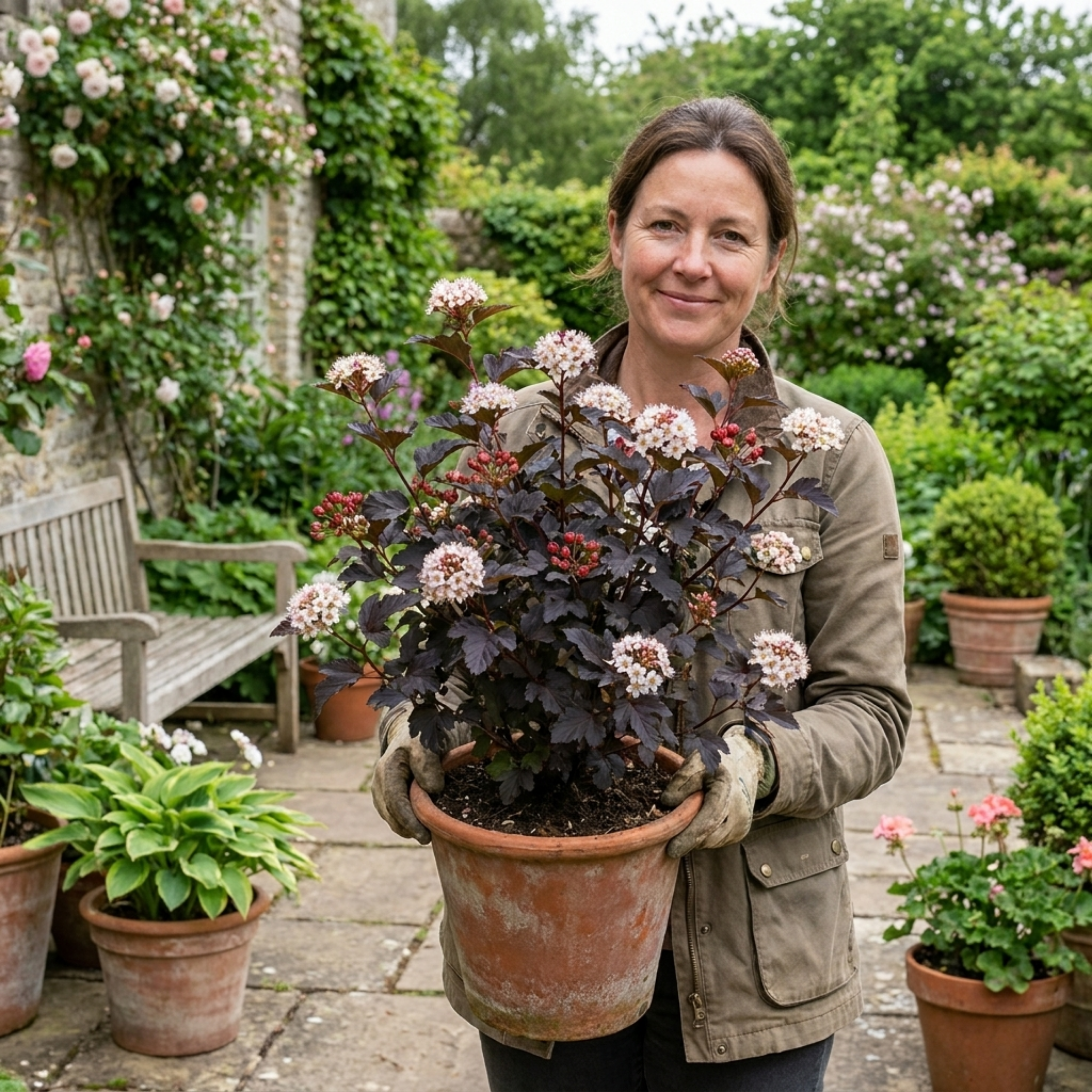 Physocarpus ‘Diabolo’ — Hardy Deciduous Shrub, Bee-Friendly, 3L Pot