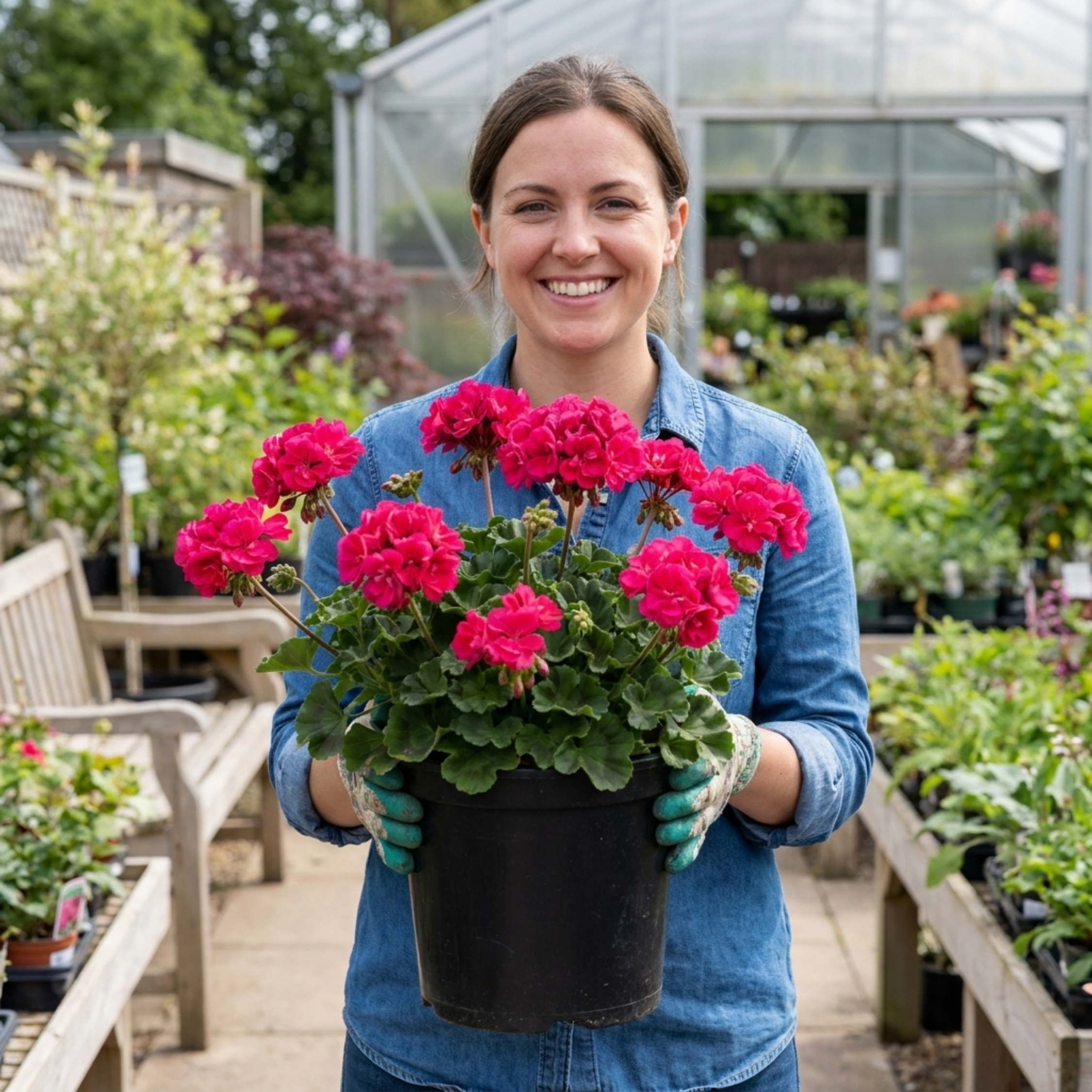 Pelargonium ‘Calliope Deep Rose’ — Tender Perennial (grown as bedding), Bee-Friendly, 5L Pot