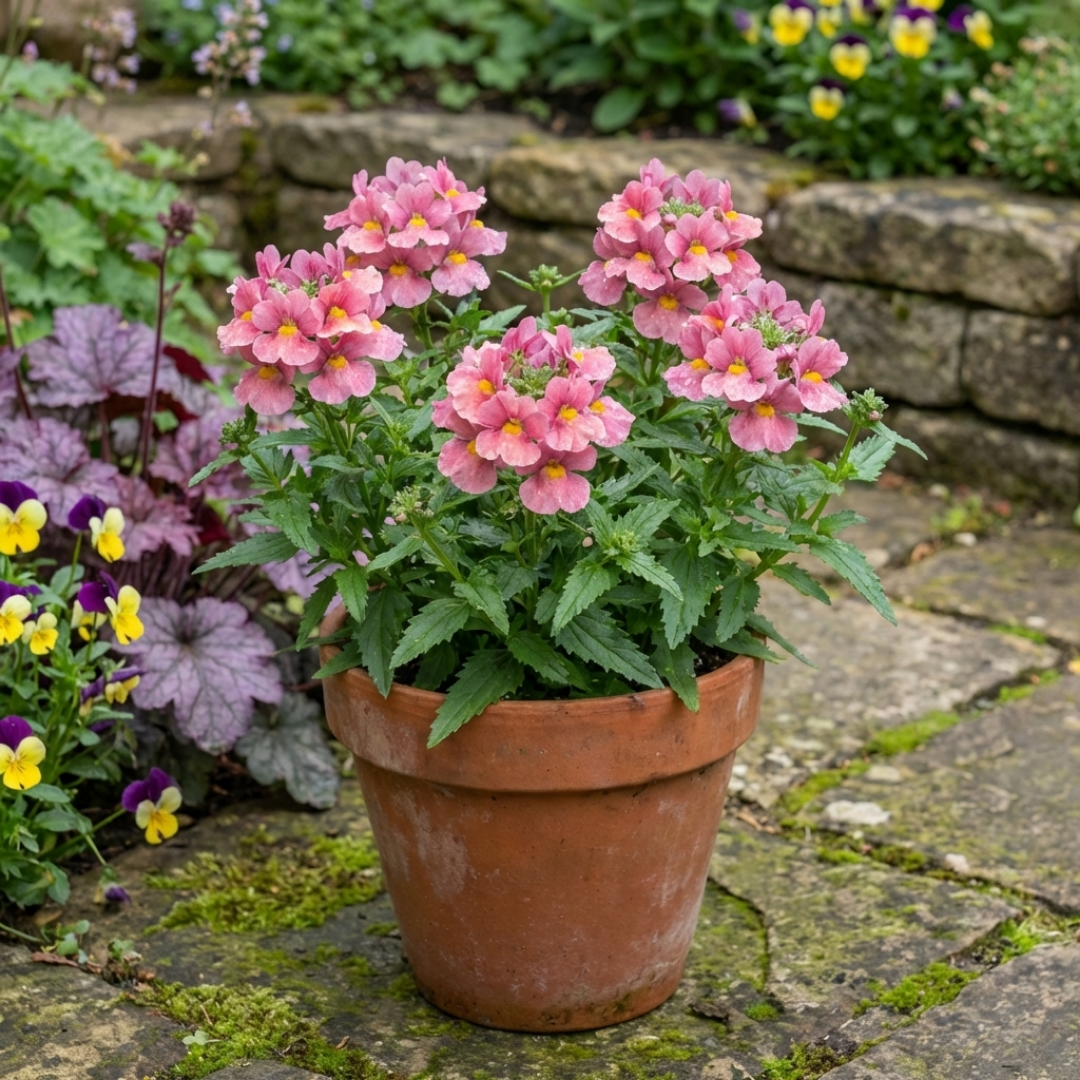 Nemesia ‘Nuvo Rose’ — Annual / Short-lived Perennial, Bee-Friendly, 10.5cm Pot (Set of 3 or 6)