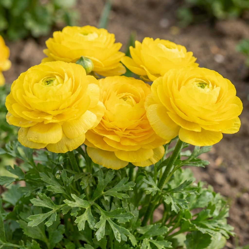 Ranunculus ‘Vortex Lemonade’ — Herbaceous Perennial, Bee-Friendly, 1L Pot (Set of 3 or 6)