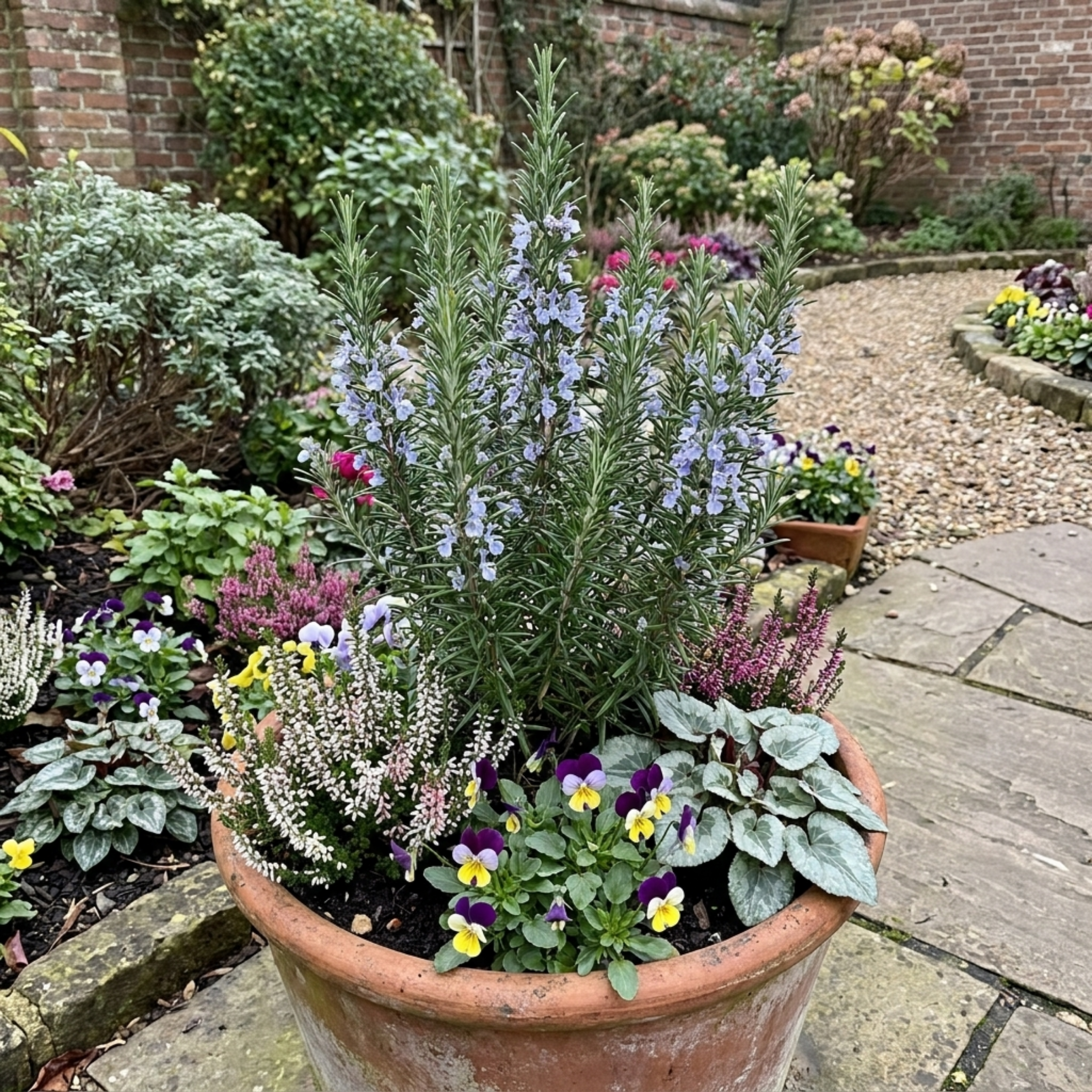 Salvia ‘Blue Winter’ — Hardy Evergreen Shrub / Perennial Herb, Bee-Friendly, 1L Pot (Set of 3 or 6)