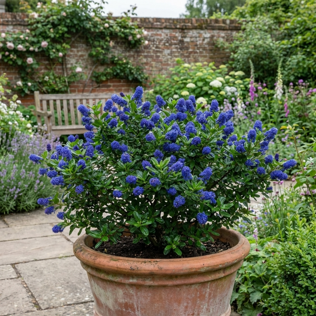Ceanothus ‘Puget Blue’ — Evergreen Shrub, Bee-Friendly, 3L Pot