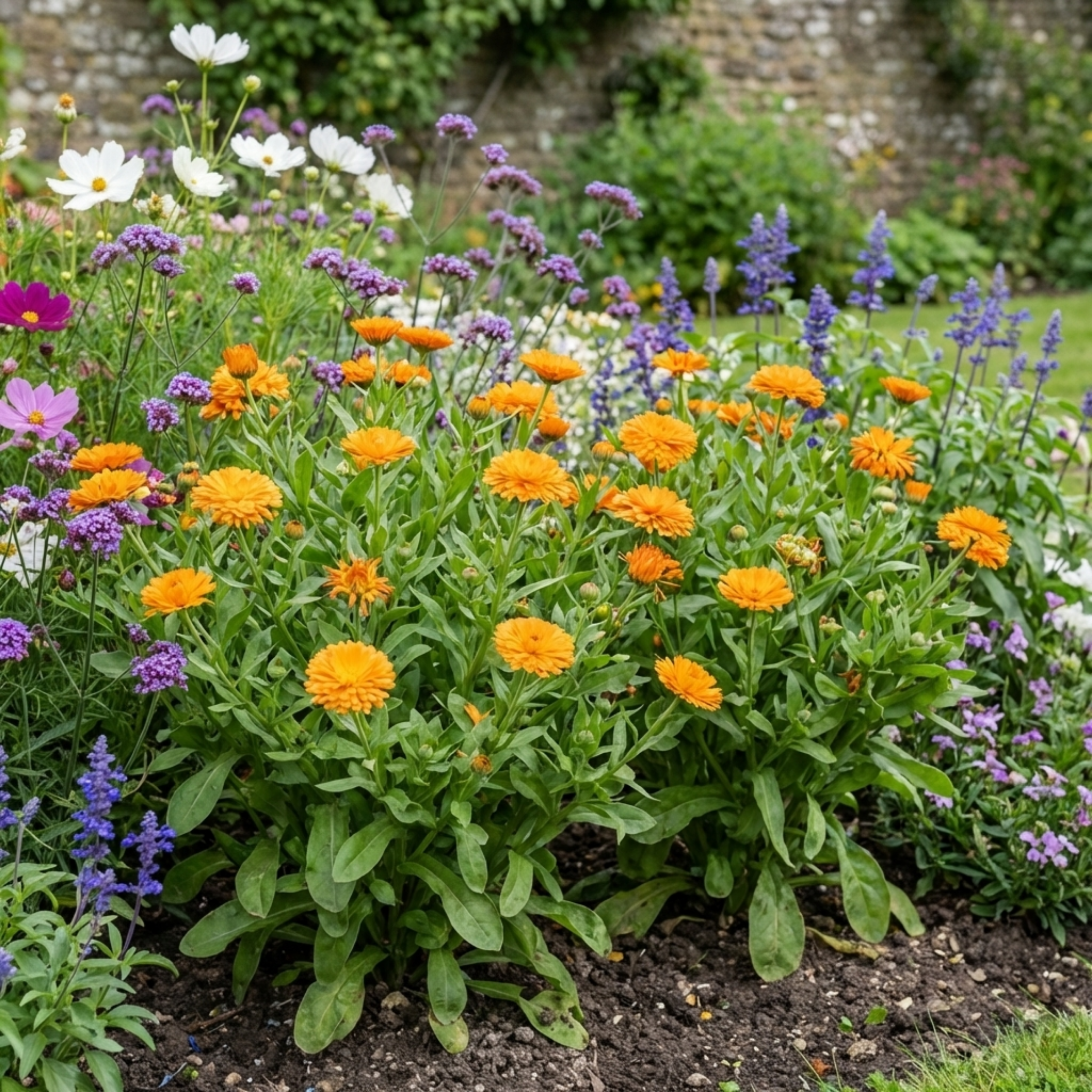 Calendula ‘Fiesta Orange’ — Hardy Perennial, 1L Pot (Set of 3 or 6)
