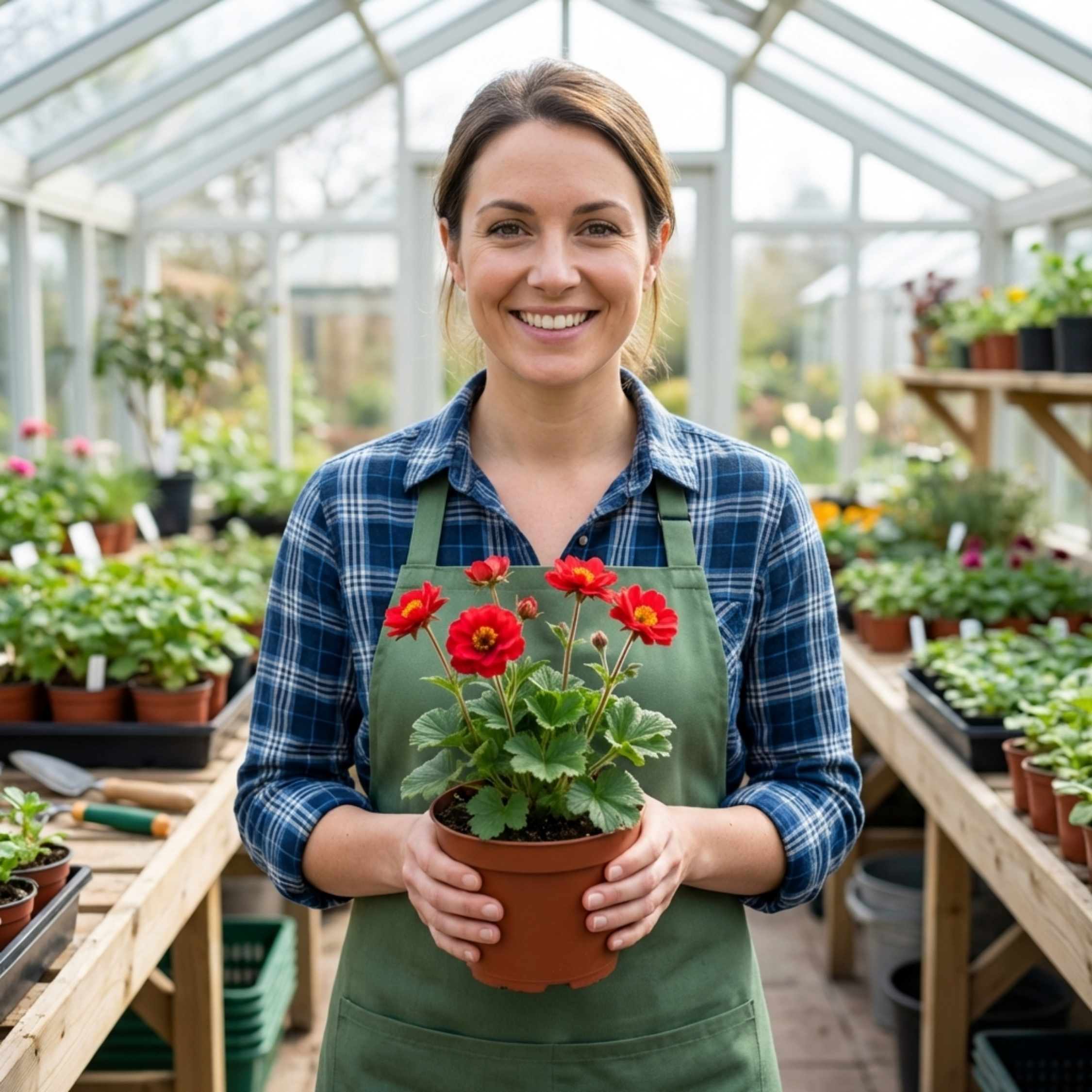 Geum ‘Mrs Bradshaw’ — Hardy Perennial, Bee-Friendly, 1L Pot (Set of 3 or 6)