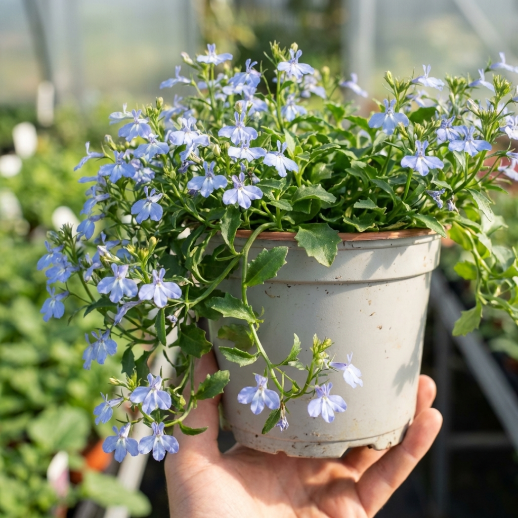 Lobelia 'Hot Water Blue Improved' — Half-Hardy Annual, 10.5cm Pot (Set of 3 or 6)