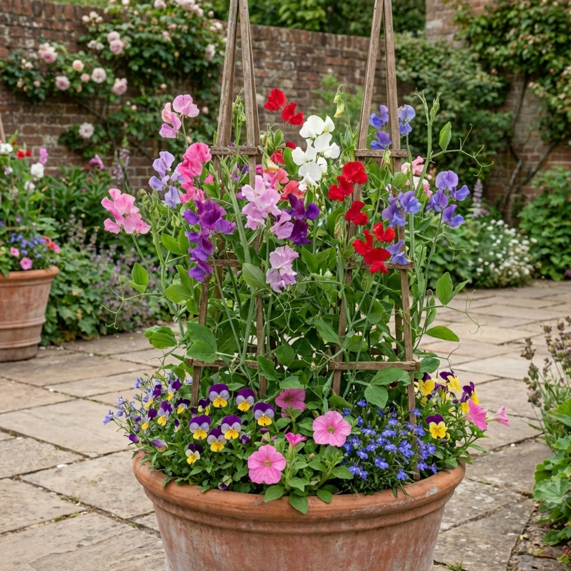 Lathyrus ‘Spencer’ — Hardy Annual Climber, Bee-Friendly, 10.5cm Pot (Set of 3 or 6)