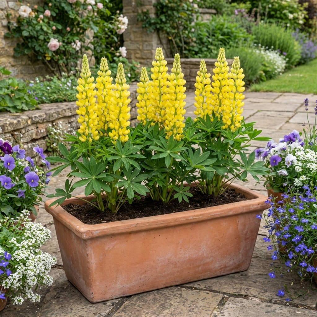 Lupinus ‘Legendary Yellow Shades’ — Hardy Herbaceous Perennial, Bee-Friendly, 1L Pot (Set of 3 or 6)