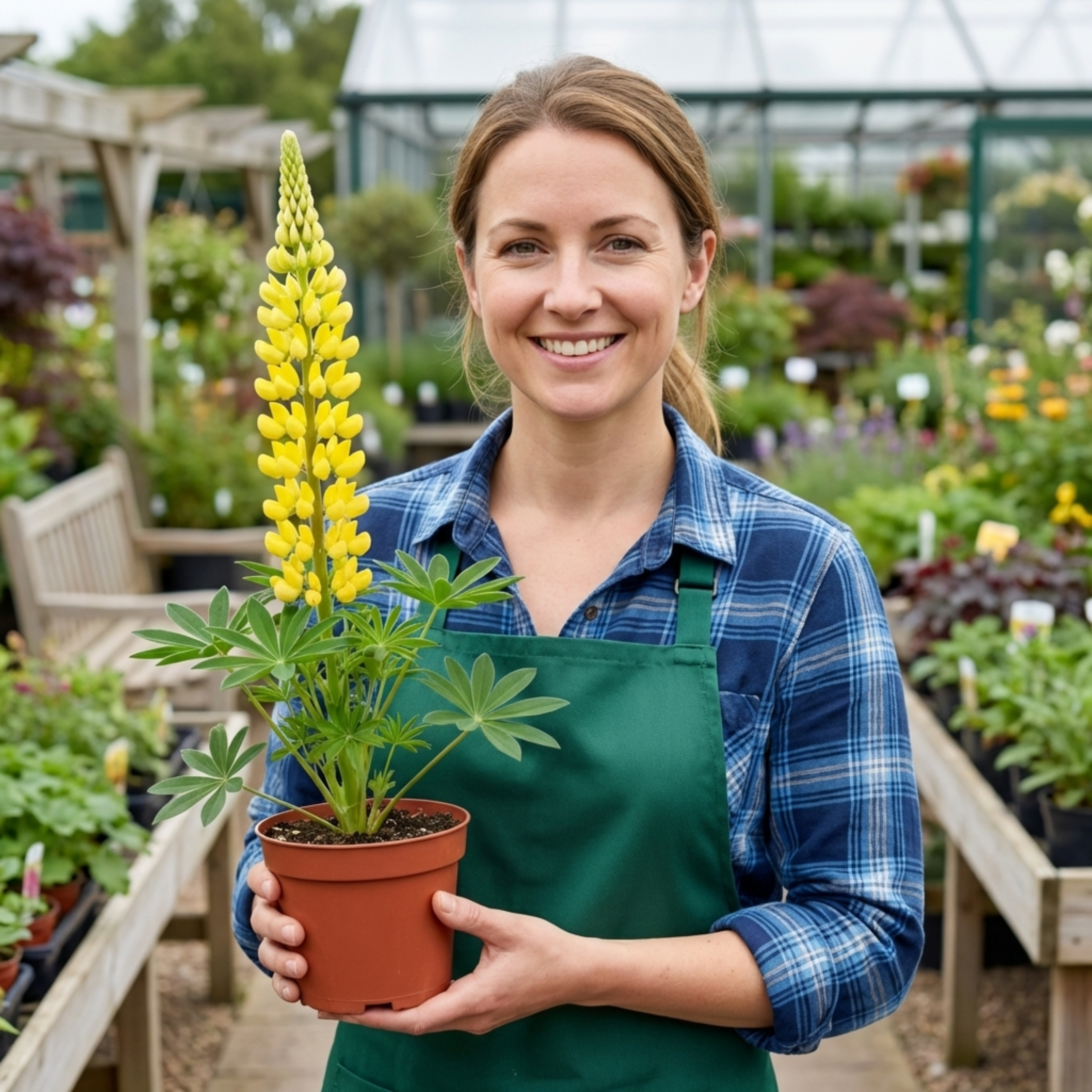Lupinus ‘Legendary Yellow Shades’ — Hardy Herbaceous Perennial, Bee-Friendly, 1L Pot (Set of 3 or 6)