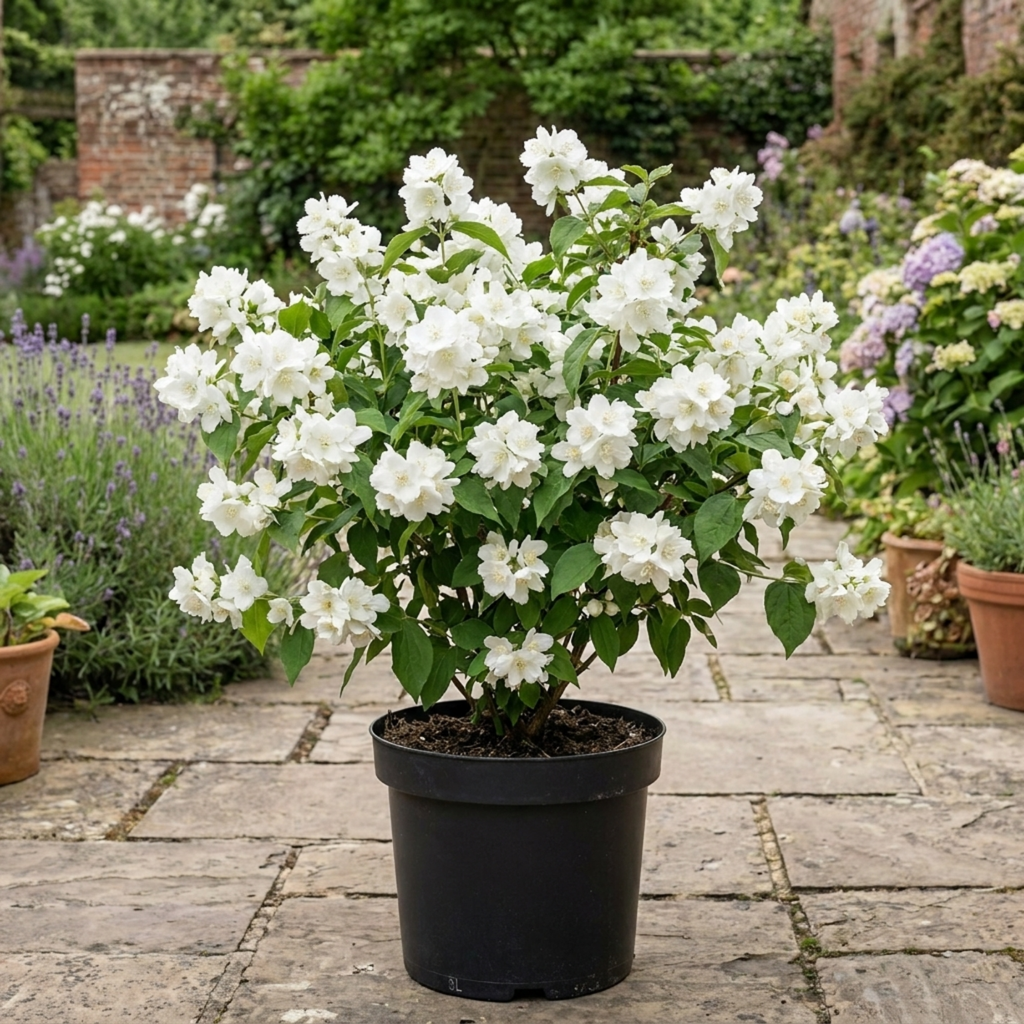 Philadelphus ‘Snowbelle Mock Orange’ — Deciduous Shrub, Bee-Friendly, 3L Pot