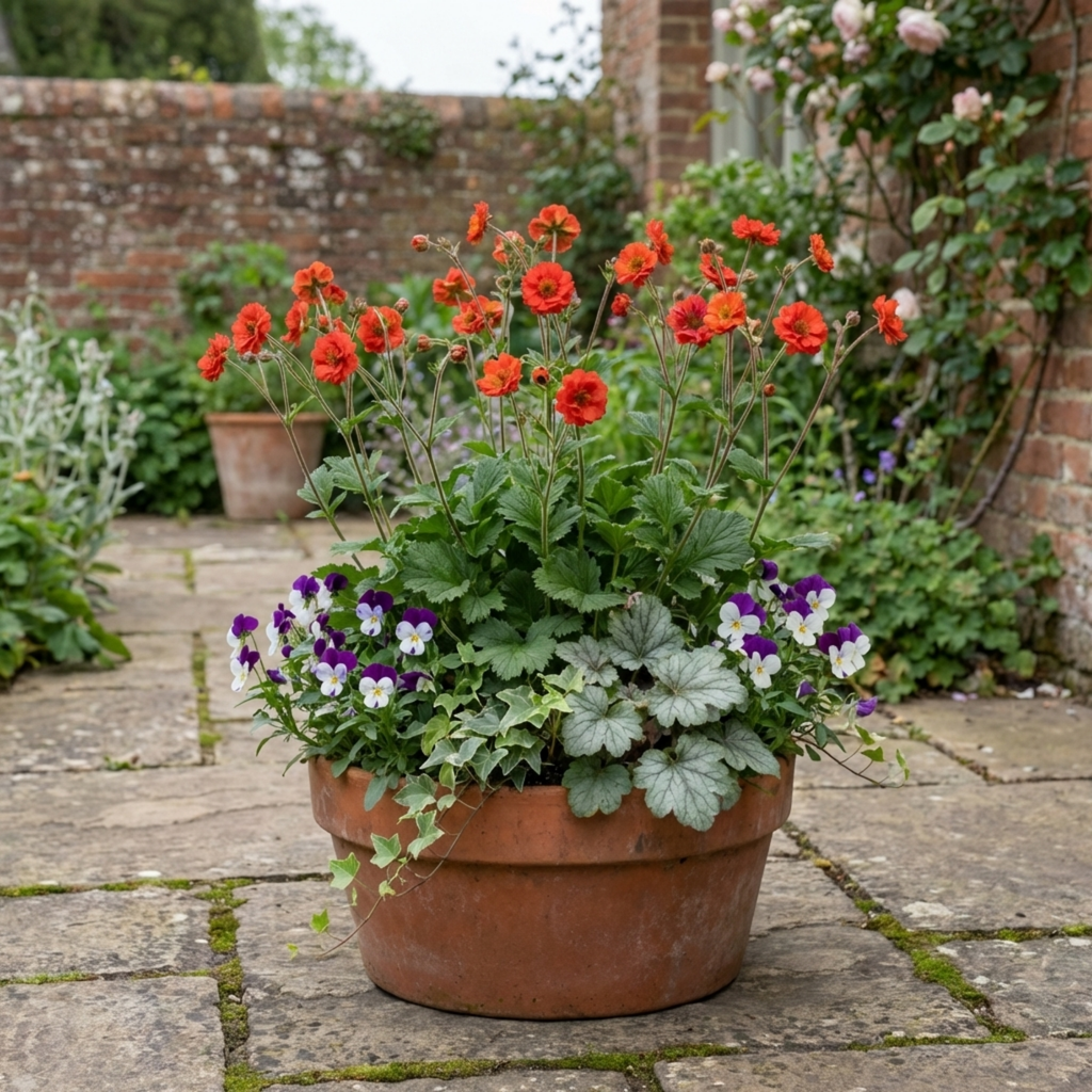 Geum ‘Mrs Bradshaw’ — Hardy Perennial, Bee-Friendly, 1L Pot (Set of 3 or 6)