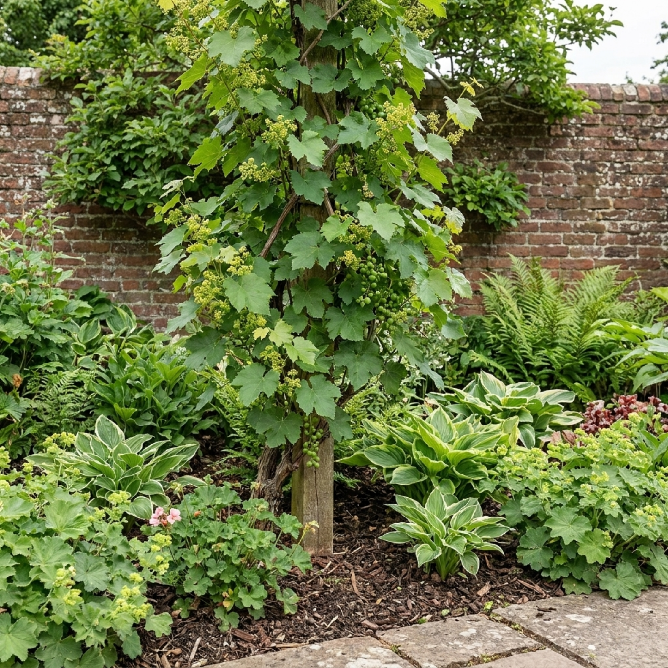 Grape ‘Vine Vitis Exalta White’ — Hardy Deciduous Climbing Vine, 3L Pot